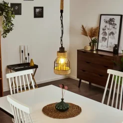 Suspension Sulzano Brun, Noir, 1 lumière