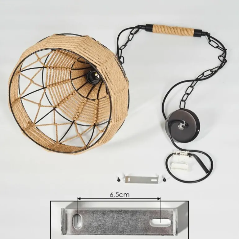 Suspension Sulzano Brun, Noir, 1 lumière