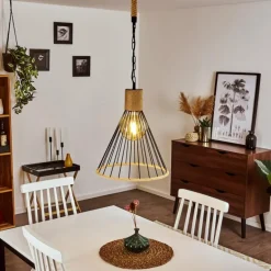 Suspension Sulzano Brun, Noir, 1 lumière