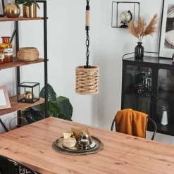 Suspension Sulzano Brun, Noir, 1 lumière