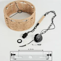 Suspension Sulzano Brun, Noir, 1 lumière