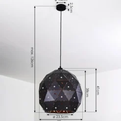 Suspension Sunasau Noir, 1 lumière