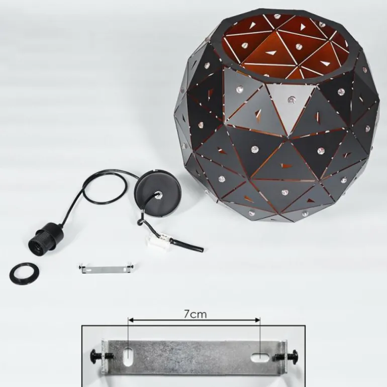 Suspension Sunasau Noir, 1 lumière