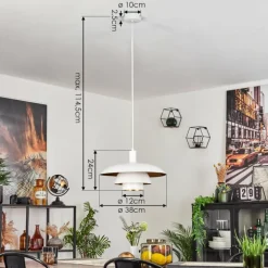 Suspension Sundet Blanc, 1 lumière