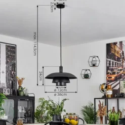 Suspension Sundet Noir, 1 lumière