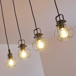 Suspension Sundsvall Brun, Noir, 4 lumières