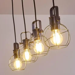 Suspension Sundsvall Brun, Noir, 4 lumières