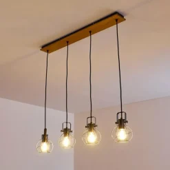 Suspension Sundsvall Brun, Noir, 4 lumières