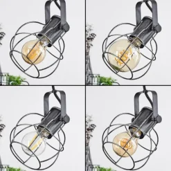 Suspension Sundsvall Écru, Noir, 4 lumières