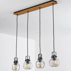 Suspension Sundsvall Écru, Noir, 4 lumières