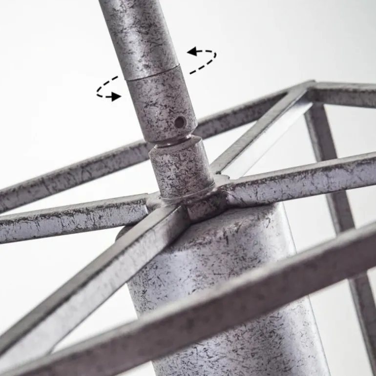 Suspension Svene Gris, Noir, 5 lumières