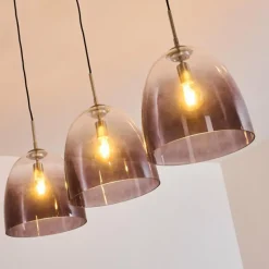 Suspension Taastrup Nickel mat, 3 lumières