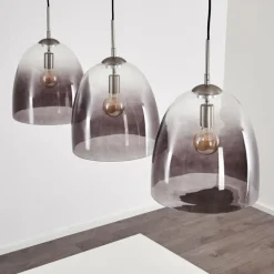 Suspension Taastrup Nickel mat, 3 lumières