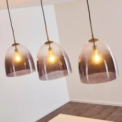 Suspension Taastrup Nickel mat, 3 lumières