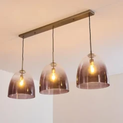 Suspension Taastrup Nickel mat, 3 lumières