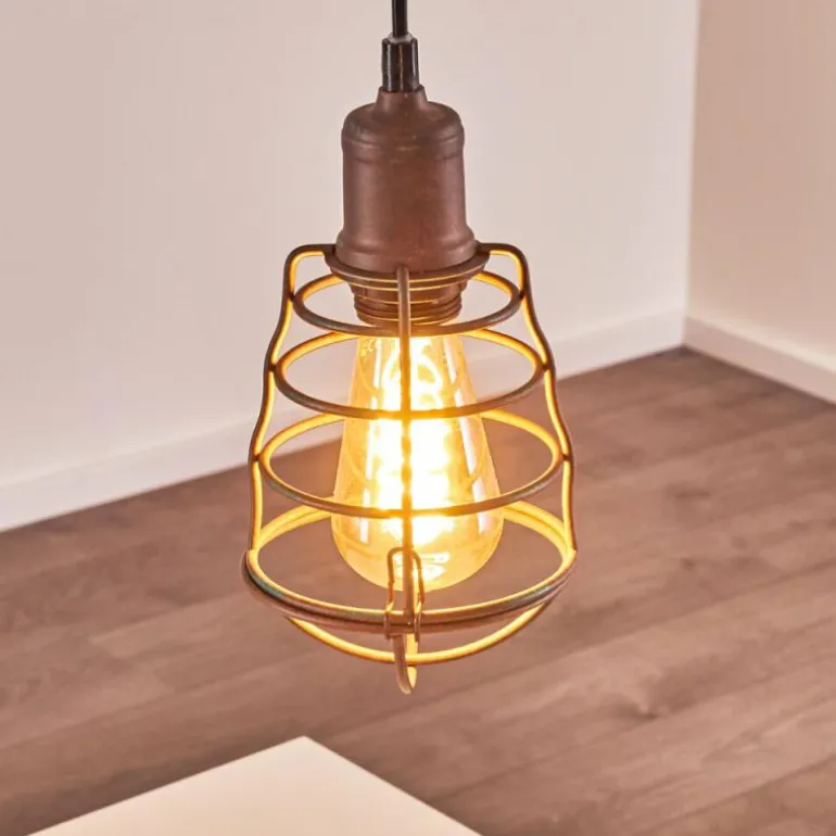 Suspension Taggia Brun, 1 lumière