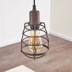 Suspension Taggia Brun, 1 lumière