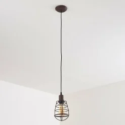 Suspension Taggia Brun, 1 lumière