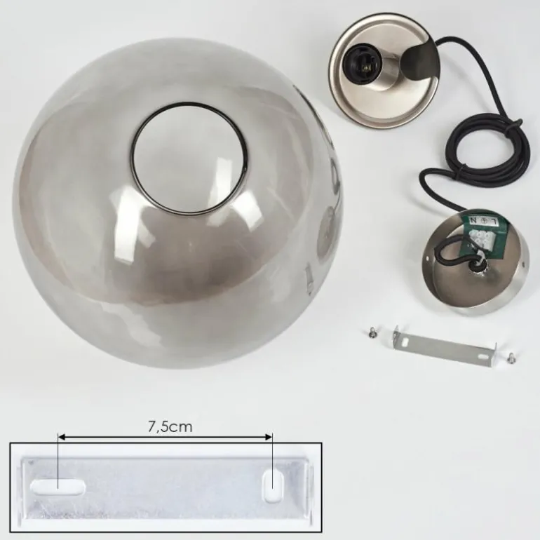 Suspension Talauta Nickel mat, 1 lumière