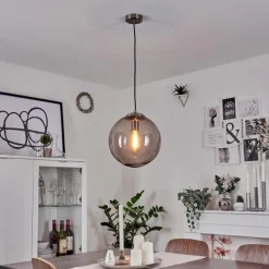 Suspension Talauta Nickel mat, 1 lumière