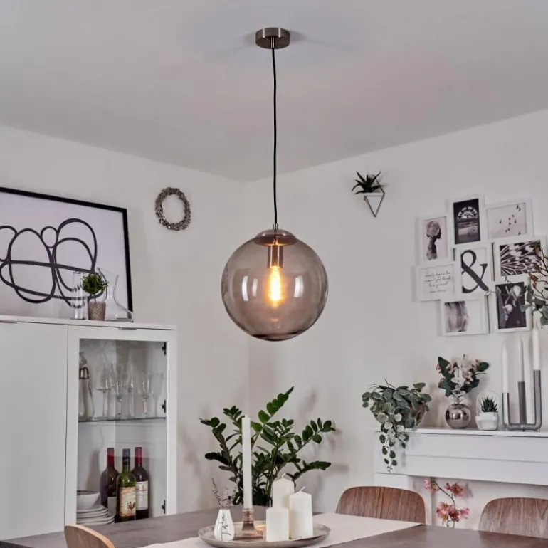 Suspension Talauta Nickel mat, 1 lumière