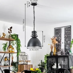 Suspension Tallaa Noir, 1 lumière