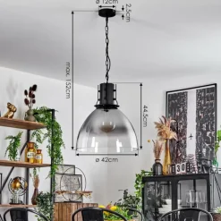 Suspension Tallaa Noir, 1 lumière