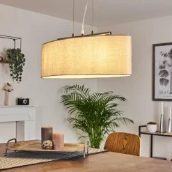 Suspension Tallaboa Gris, Nickel mat, 3 lumières