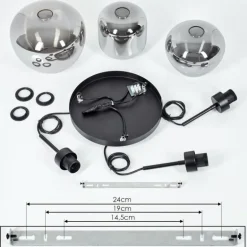 Suspension Talok Fumé, 3 lumières