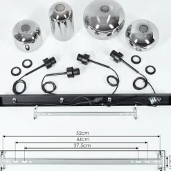 Suspension Talok Fumé, 4 lumières