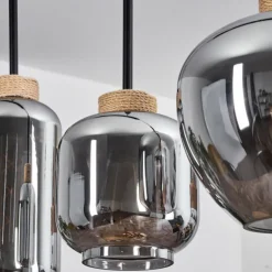 Suspension Talok Noir, 4 lumières