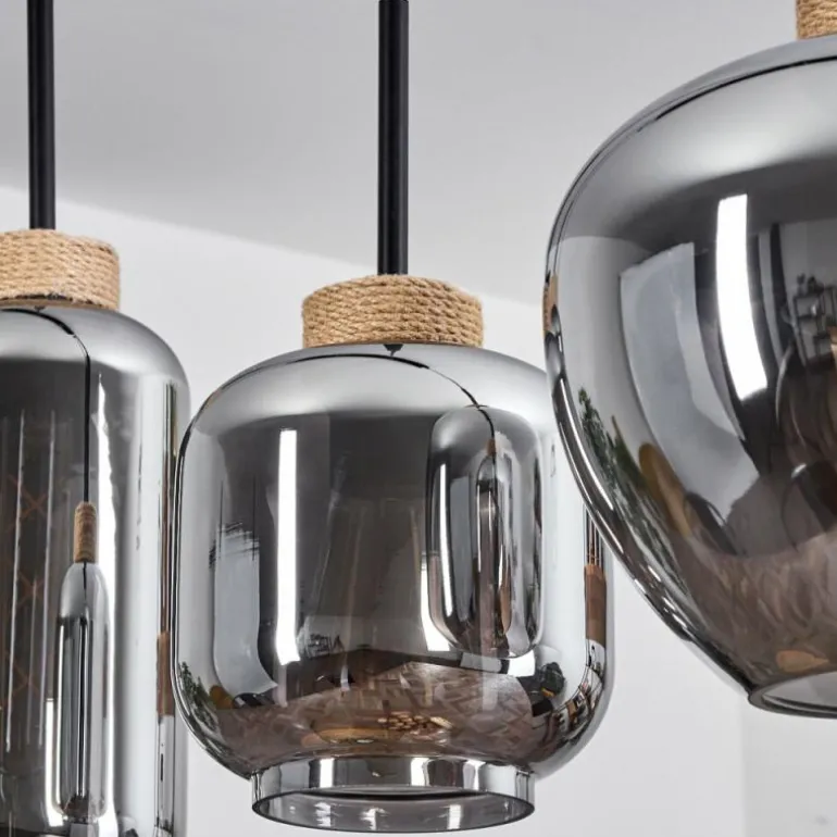 Suspension Talok Noir, 4 lumières