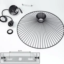 Suspension Tamins Noir, 1 lumière