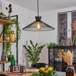 Suspension Tamins Noir, 1 lumière