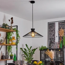 Suspension Tamins Noir, 1 lumière