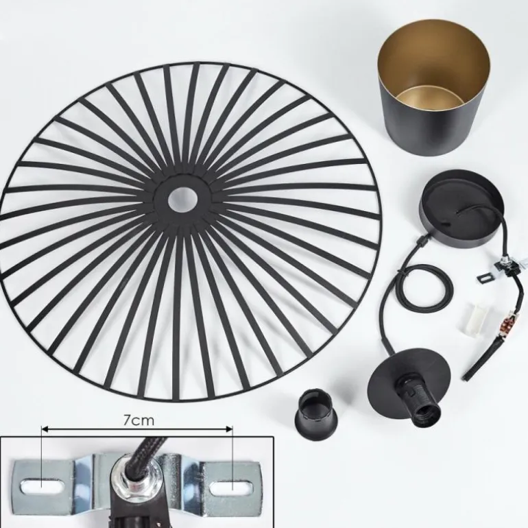 Suspension Tanakou Noir, 1 lumière