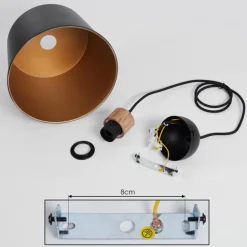 Suspension Tatodere Écru, Noir, 1 lumière