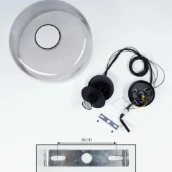 Suspension Tembotalo Chrome, 1 lumière