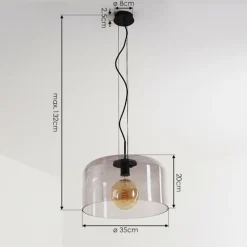 Suspension Tembotalo Noir, 1 lumière