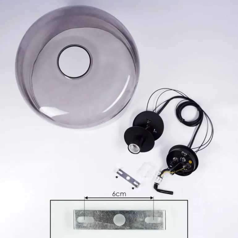 Suspension Tembotalo Noir, 1 lumière