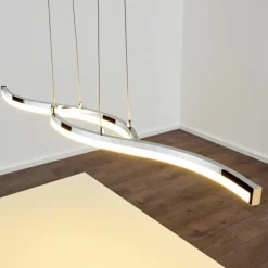 Suspension Thilo LED Chrome, 2 lumières