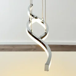 Suspension Thilo LED Chrome, 2 lumières