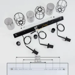 Suspension Thusis Noir, 3 lumières
