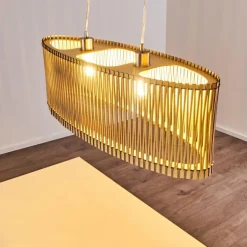 Suspension Timmele Bois clair, 2 lumières