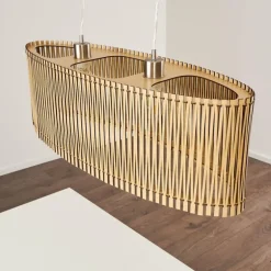 Suspension Timmele Bois clair, 2 lumières