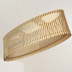 Suspension Timmele Bois clair, 2 lumières