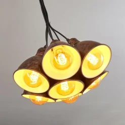 Suspension Timola Cuivre, Rouille, 7 lumières