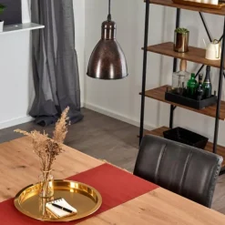 Suspension Timola Rouille, Noir, 1 lumière