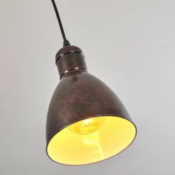Suspension Timola Rouille, Noir, 1 lumière