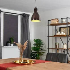 Suspension Timola Rouille, Noir, 1 lumière